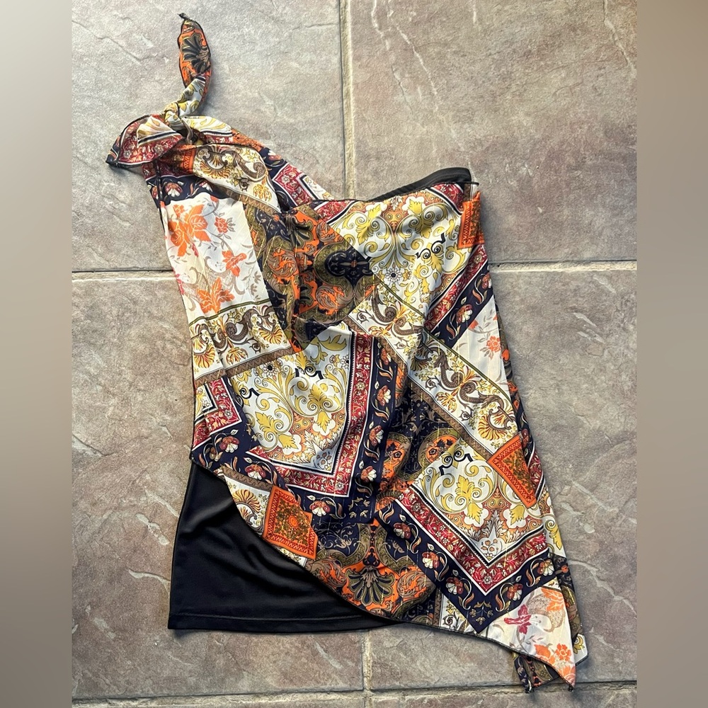 Black strapless top / Vintage style